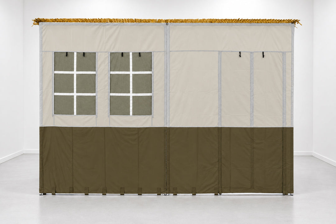 Emerald Sukkah - green and beige