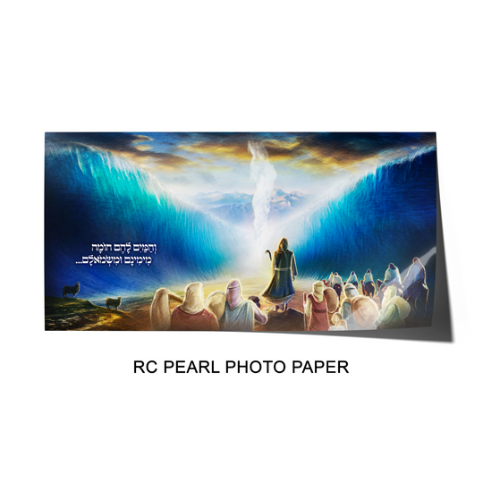 Crossing the Red Sea Sukkah Poster | Jewish art | Gift | Israel | Religious Prints | Jewish educational poster - Ben-Ari Art Gallery